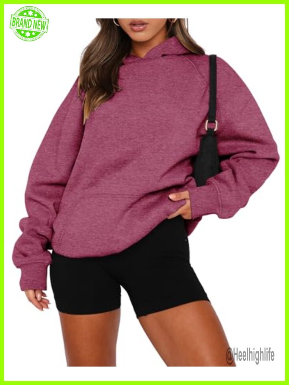 Women Pullover Hoodie Kangaroo Pocket Fleece Sweatshirt Long Sleeve